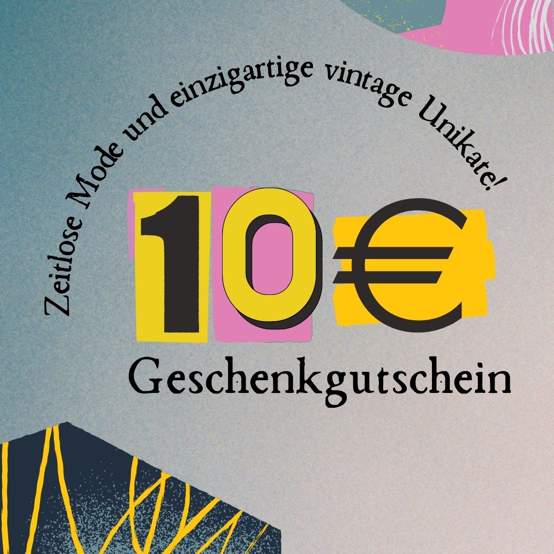 10 € Unikat Vintage Gutschein