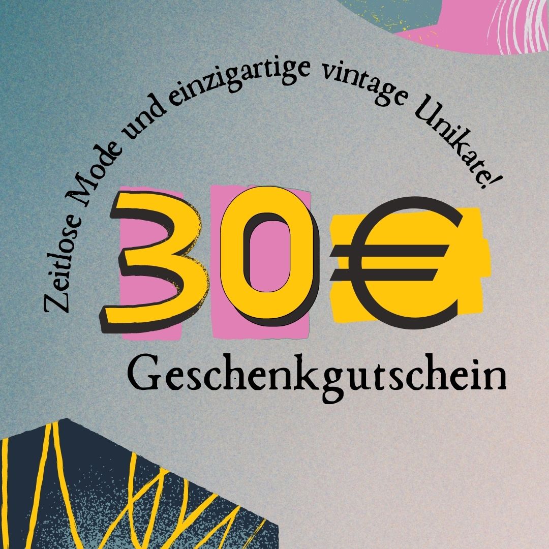 30 € Unikat Vintage Gutschein