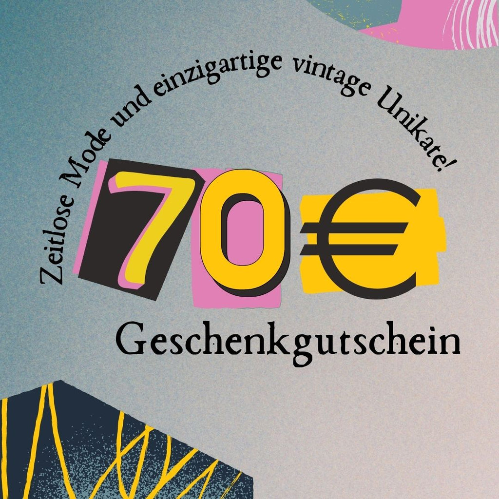 70 € Unikat Vintage Gutschein