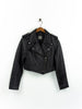 Short leather jacket L